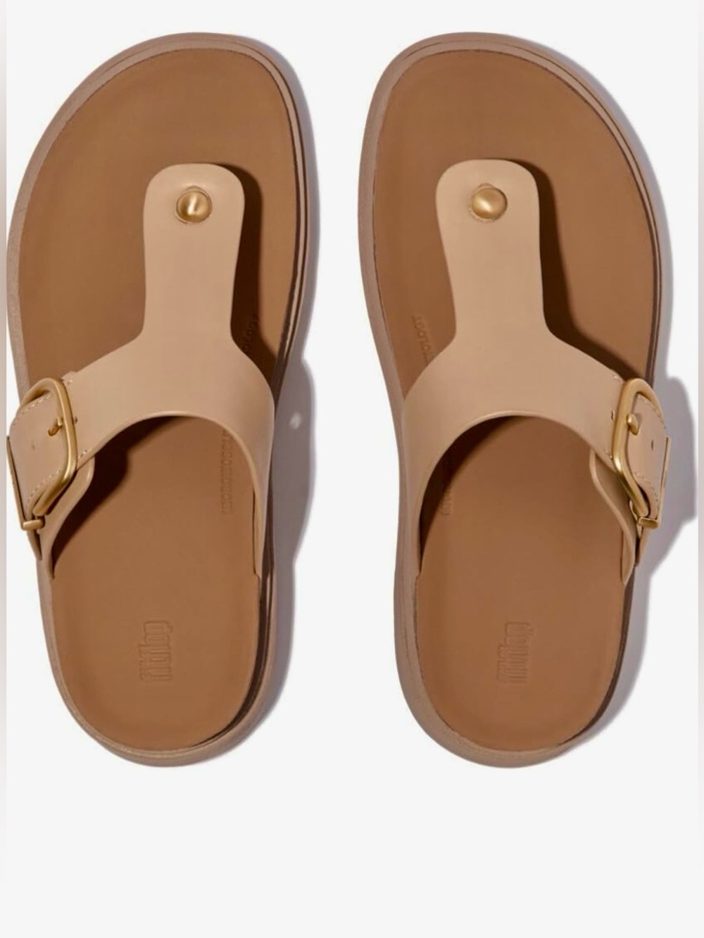 Fitflop womens Gen-ff Buckle Leather Toe-post Sandals, Size 8 - Picture 3 of 10